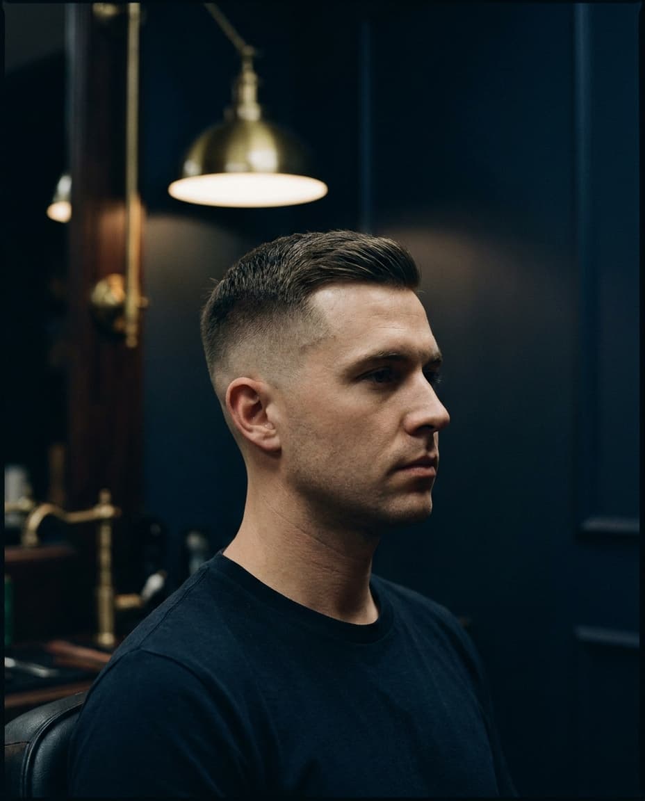Skin Fade mit sauberen Konturen — Herrencoiffeur Spreitenbach