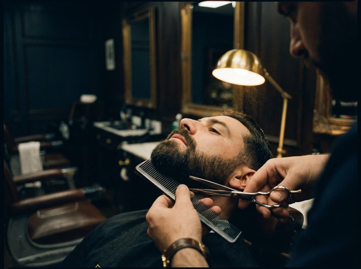 Bartpflege mit Schere und Kamm — Bart in Form beim Barbier in Spreitenbach